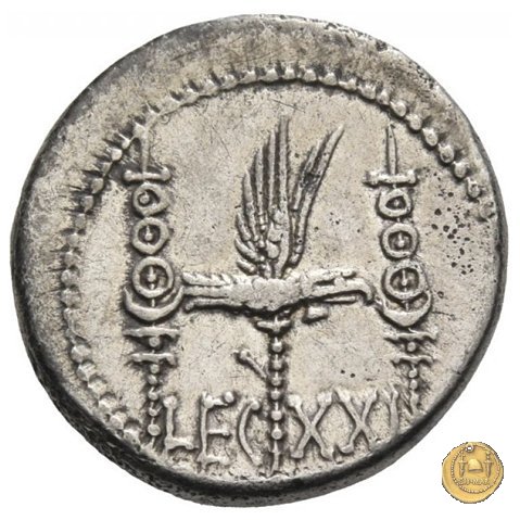 544/37 - denario LEG. XXI (legionis vigesimae primae) 32-31 a.C. (Itinerante con M. Antonius)
